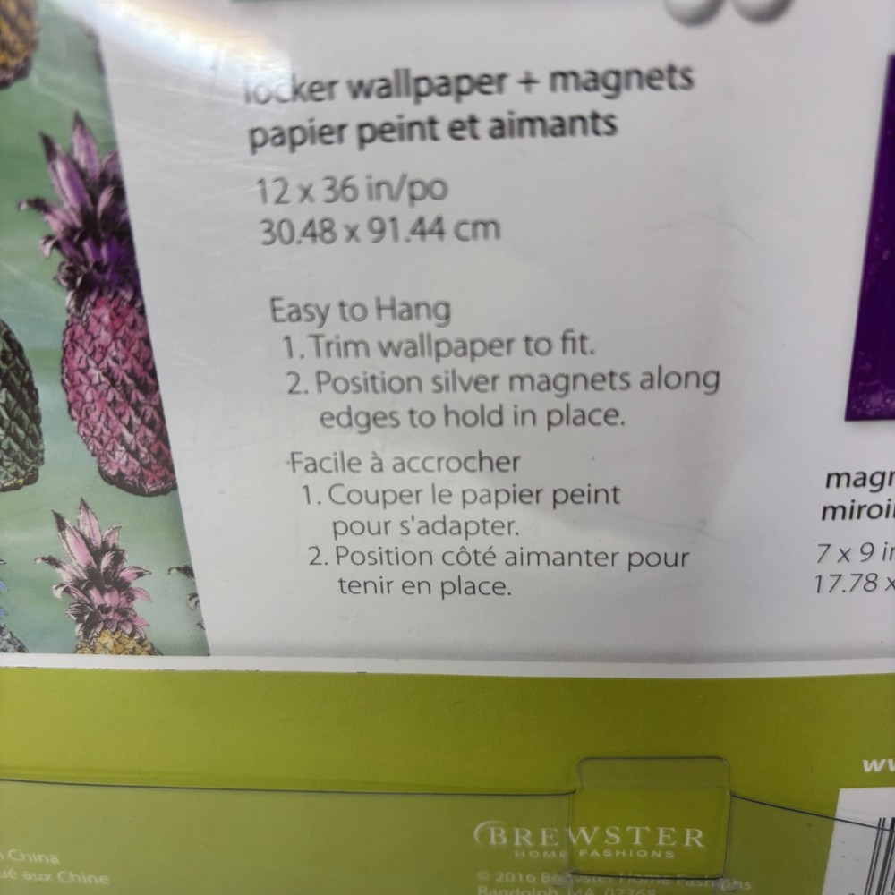 Wall Pops! Decorating Kit For Lockers PINEAPPLE ISLE complete Set New
