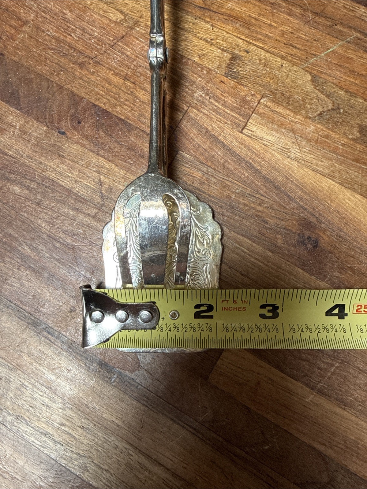 EP Zinc Italy Vintage Silver Plated Pastry / Salad Tongs Scissor Style