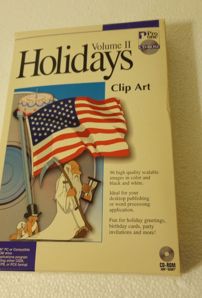 My Holiday Clipart PC Software volume II pro one cd-rom
