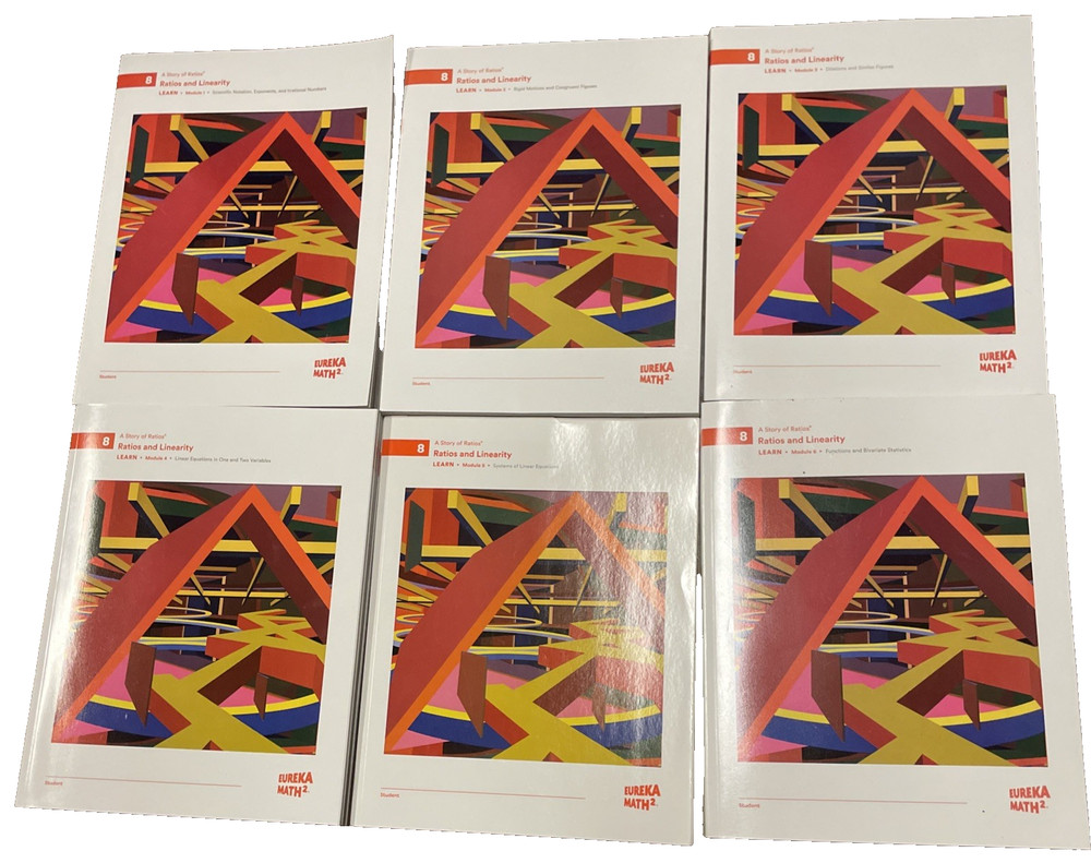 Eureka Math Squared Grade 8 NEW Complete Set LEARN Student books 1-6