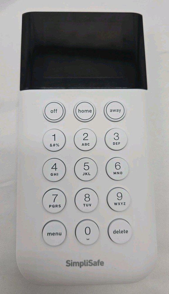 Simplisafe Model SSKP3 Home Security System Wireless Keypad - White Used