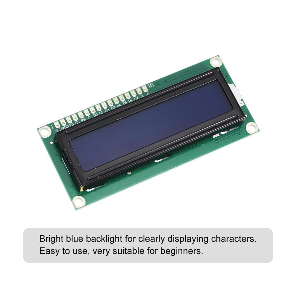3Pcs LCD 1602 Display Module 16x2, 3.3V Blue Backlight Screen Adapter
