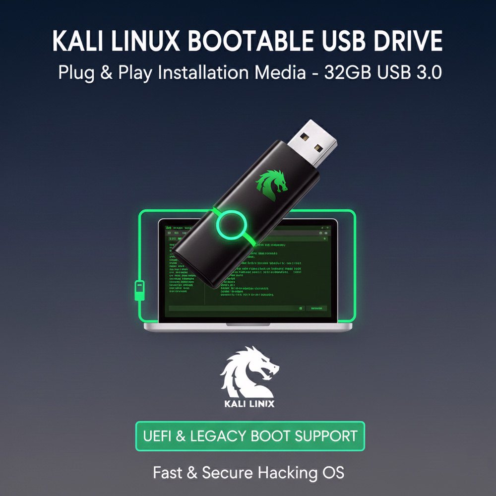 Kali Linux 2026.1 - 32 GB Bootable USB 3.0 - Security & Penetration Testing OS