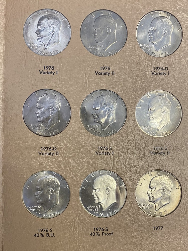 1971-1978 Eisenhower $1 Dollars (32) Coins ~ Dansco Book ~ Includes proofs