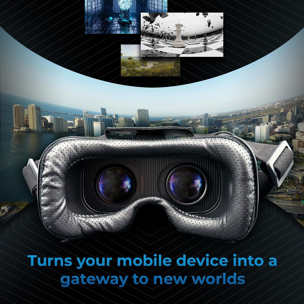 Kiiroo VR Headset for Phone - Optimized for VR Content - for iPhone, Android