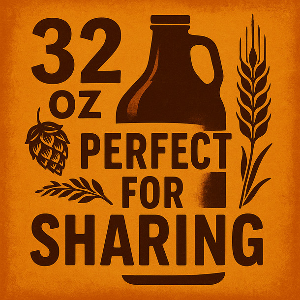 LD Carlson Amber Growler 32 oz (Single)