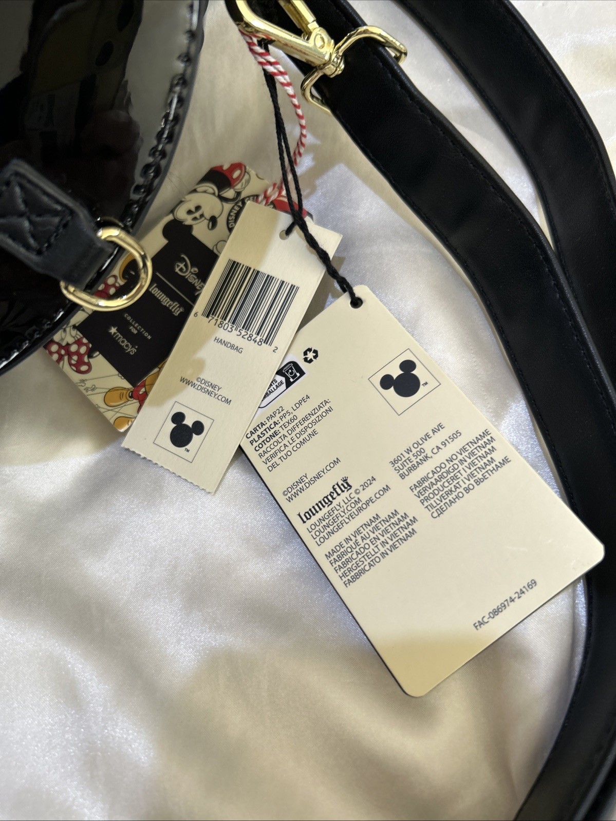 RARE NEW MACYS X LOUNGEFLY 1ST EDITION PARADE MINNIE MOUSE BALLOON AND EARS SET!