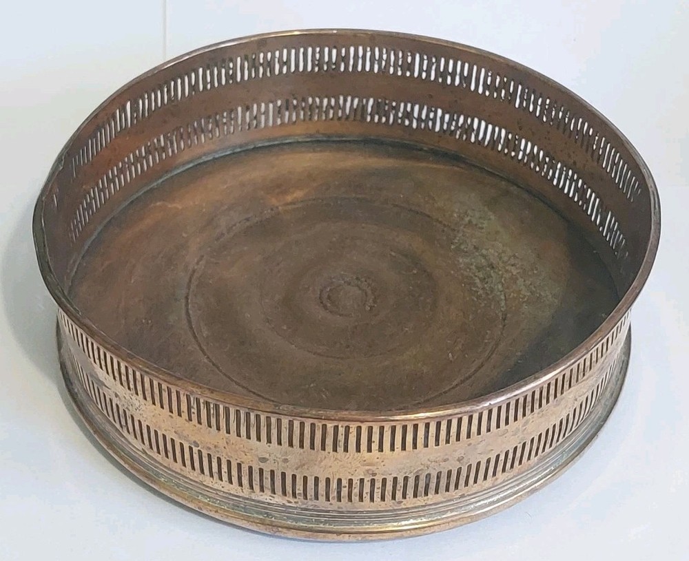 Antique Copper Wine Bottle Coaster