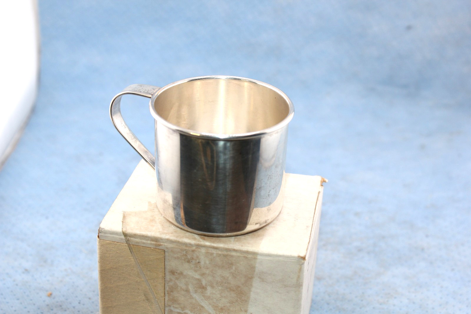 INTERNATIONAL STERLING SILVER BABY CUP READY FOR YOUR BABIES MONOGRAM