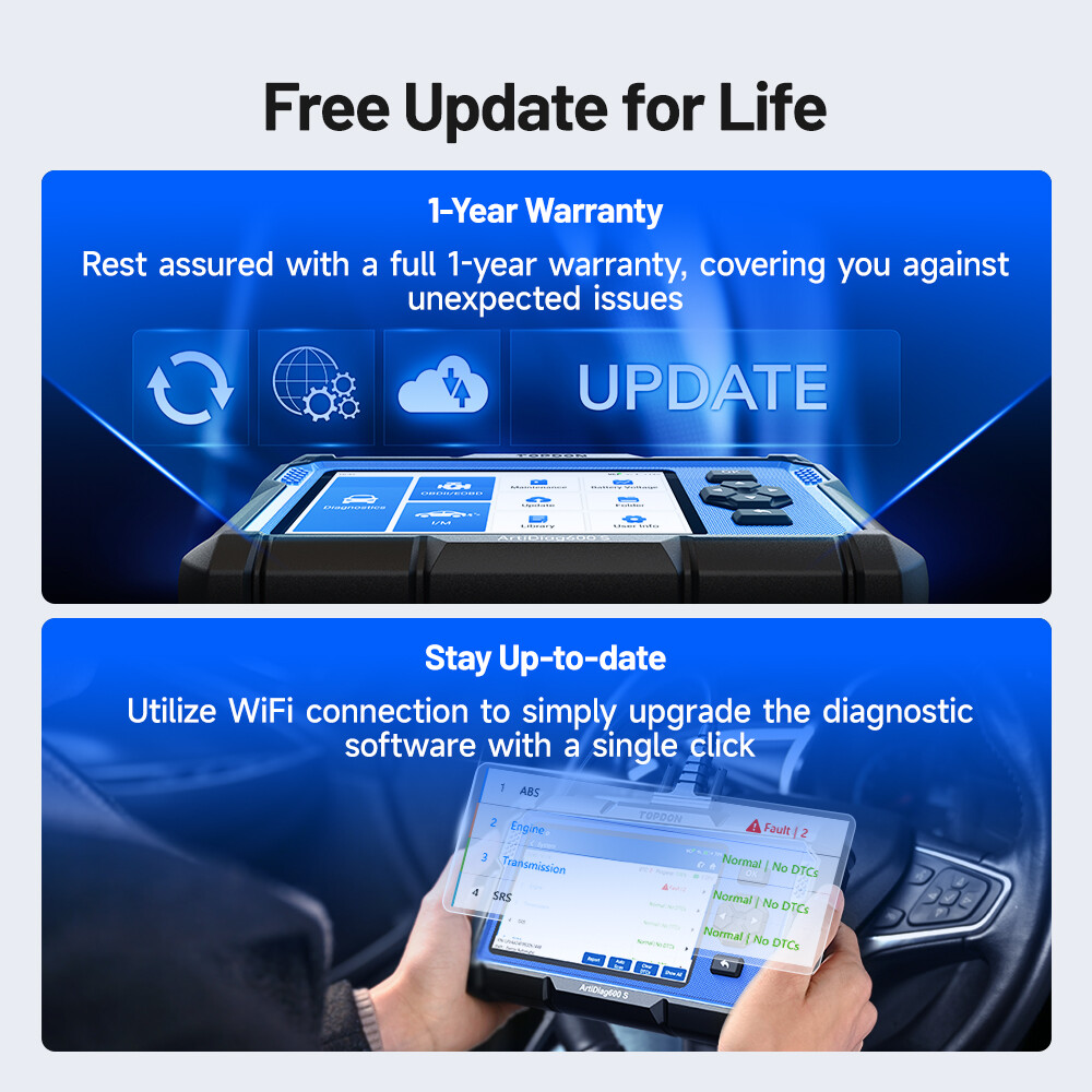 🔥2025 TOPDON AD600S OBD2 Scanner Engine ABS SRS SAS AT TPMS EPB Diagnostic Tool