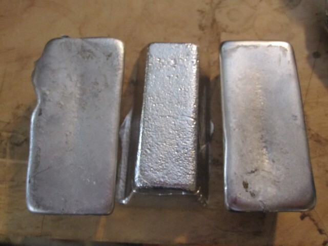18+ lbs. Lead Ingots from Pulled Cast Bullets