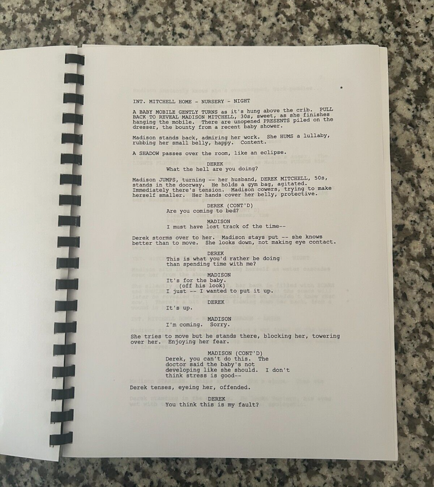 Malignant Horror Movie Script Reprint Full Screenplay Script