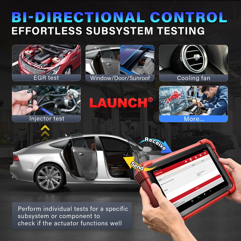 LAUNCH CRP919X BT CRP919E Car Bidirectional Diagnostic Scanner Tool Key Coding