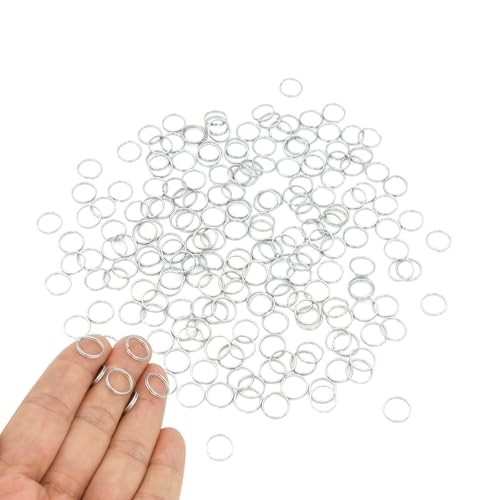 200pcs 10mm Mini Split Jump Ring with Double Loops Small Silver 10mm 200pcs