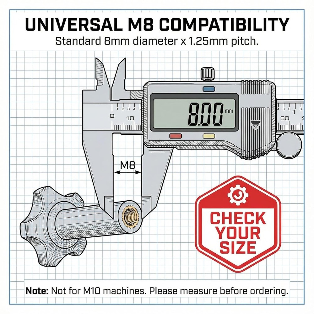 M8 Soft Serve Ice Cream Machine Replacement Parts, 4-Pack Solid-Core Star Shaped