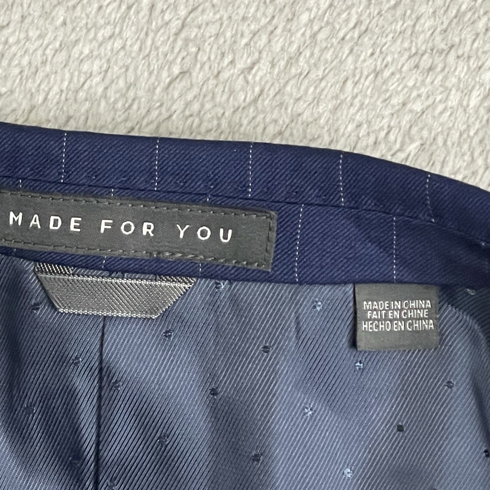 INDOCHINO Yaletown Mens Blazer Sport Coat Jacket Wool 52 Navy Stripe NWT