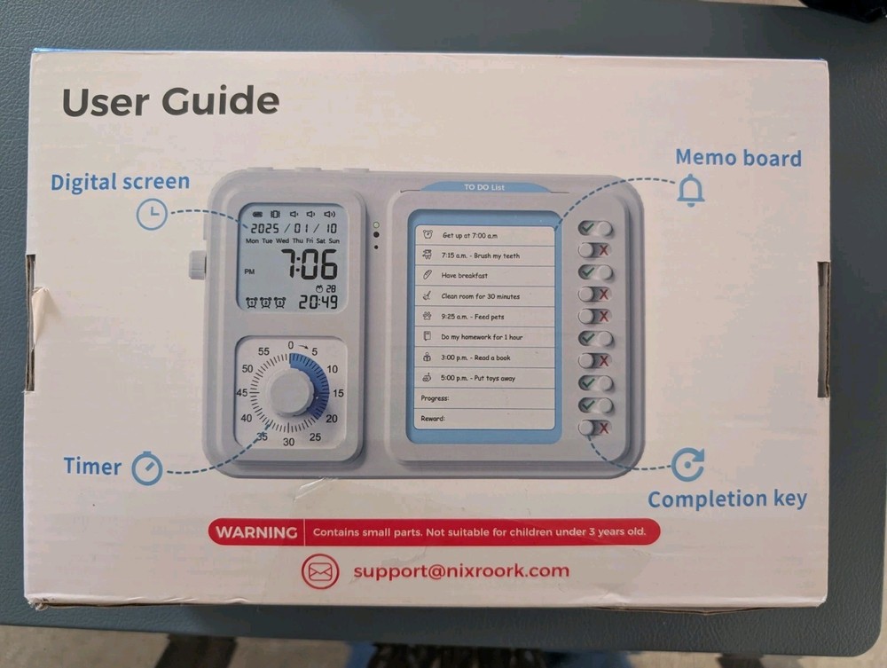 3-in-1 Visual Timer and Schedule Board for Kids Classroom Autism Learning