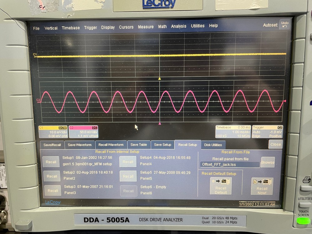 LeCroy DDA-5005A Disk Drive Analyzer Opt DDA, GPIB1 Memory Option XL