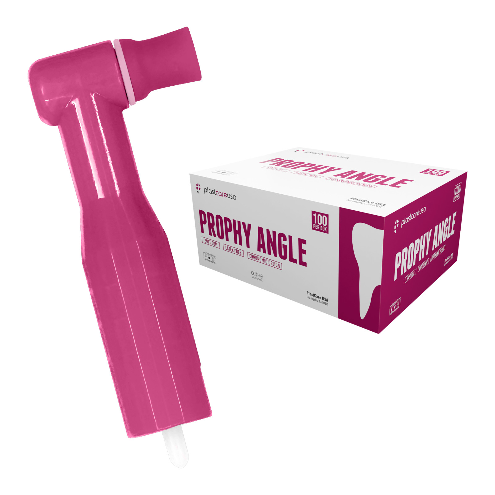 100 Dental Prophy Angles Soft Cup, Disposable & Latex Free, Premium Quality