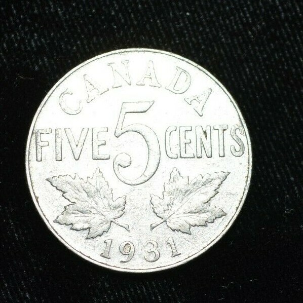 1931 Canada 5 Cent Coin