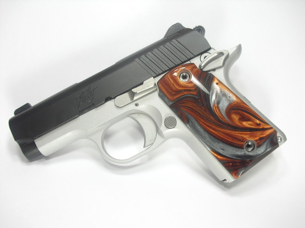 Copper & Silver Pearl Kimber Micro 9 Grips