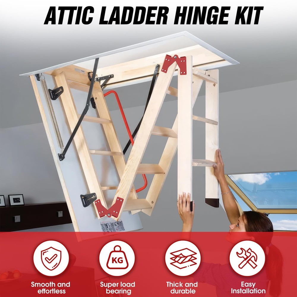 Attic Ladder Hinge for Attic Ladder Pull Down System,Hinges Attachment Access...