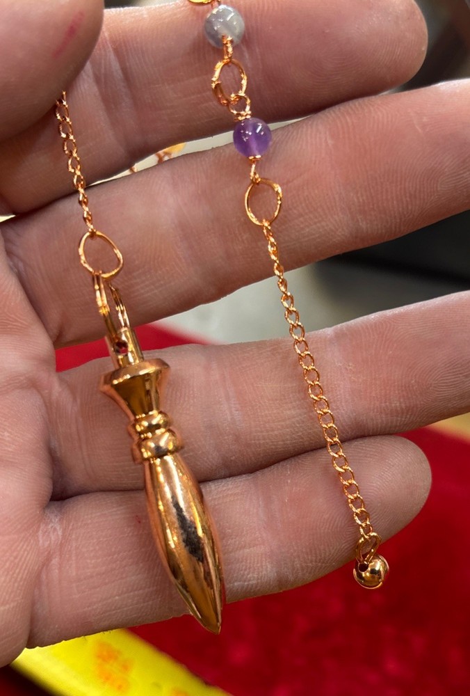 Copper pendulum with Chakra Chain