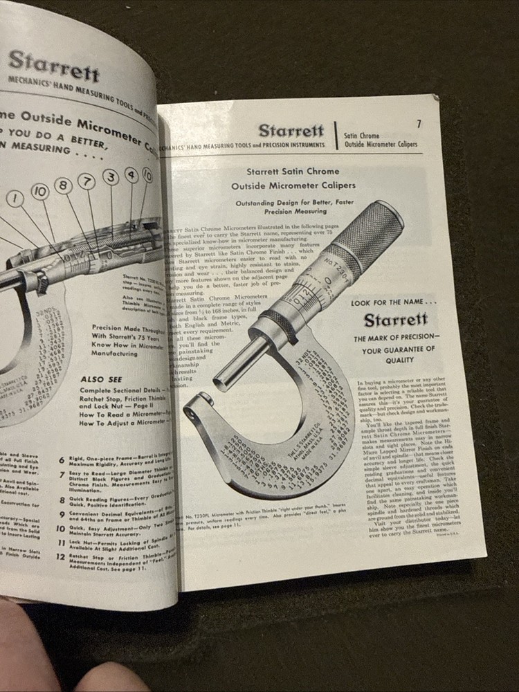 Starrett Catalog 75th Anniversary 🇺🇸