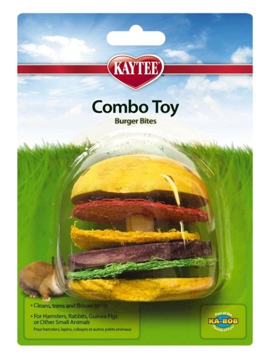Small Pet, Kaytee Combo Toy - Burger Bites (1 Pack)