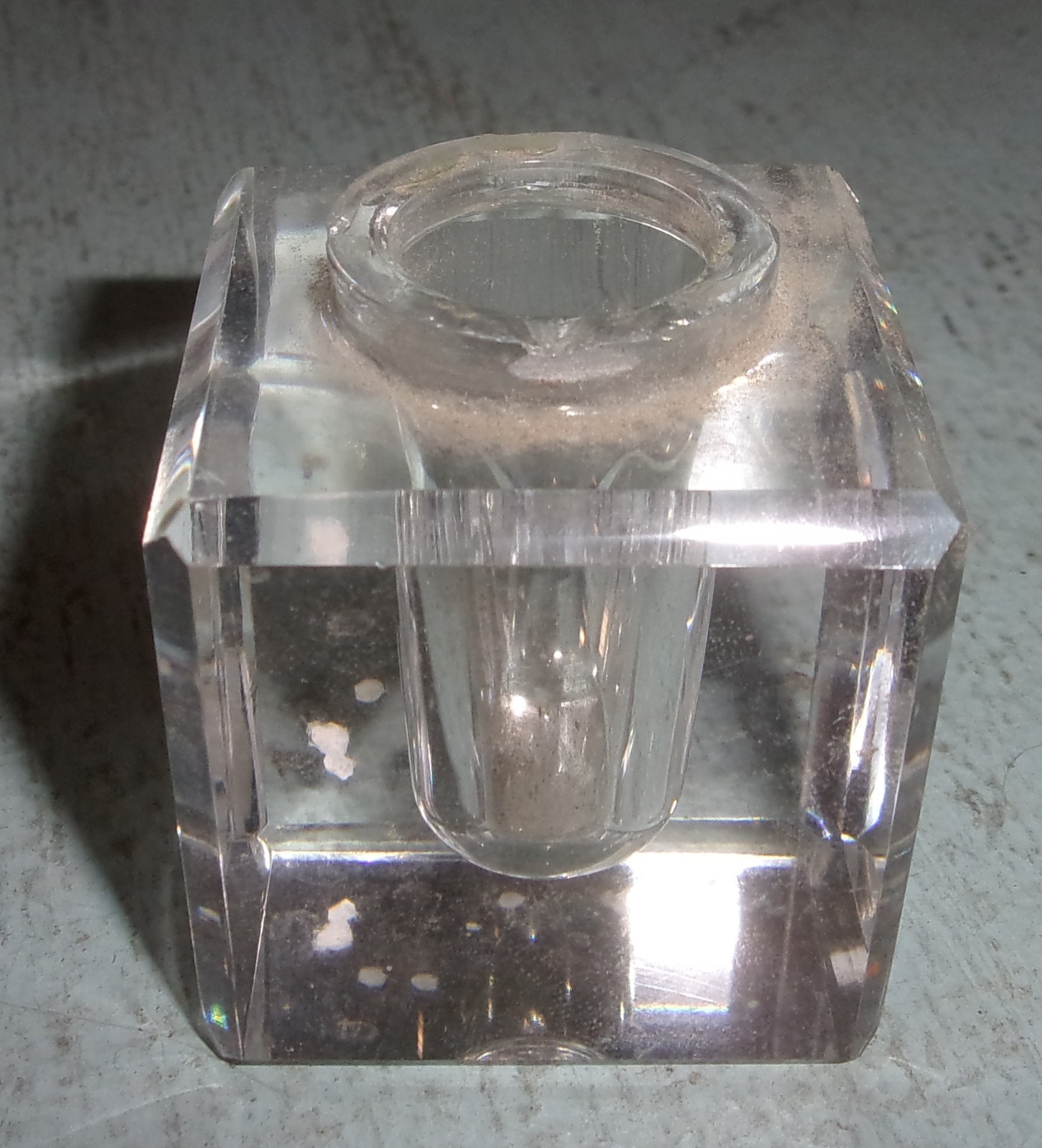 Montblanc Germany Lead Crytal Inkwell As Is