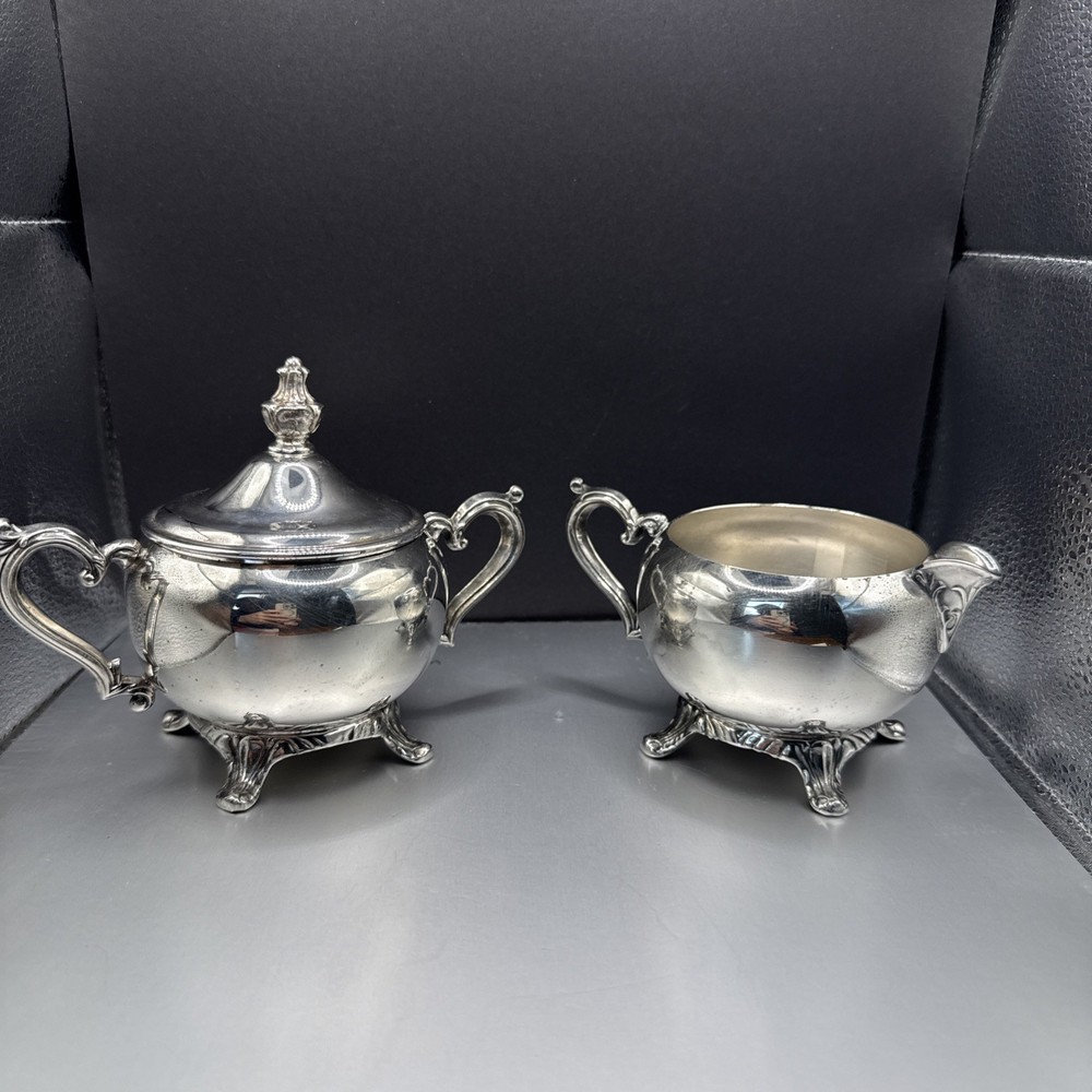 Silverplate Cream And Sugar Set