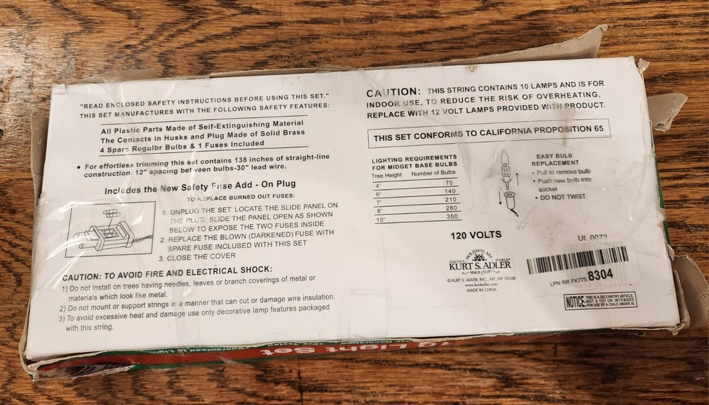 Christmas 10 candle light set