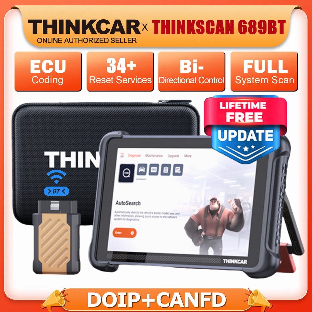 THINKCAR Bidirectional Diagnostic Tool Thinkscan 689BT OBD2 Scanner +Endoscope
