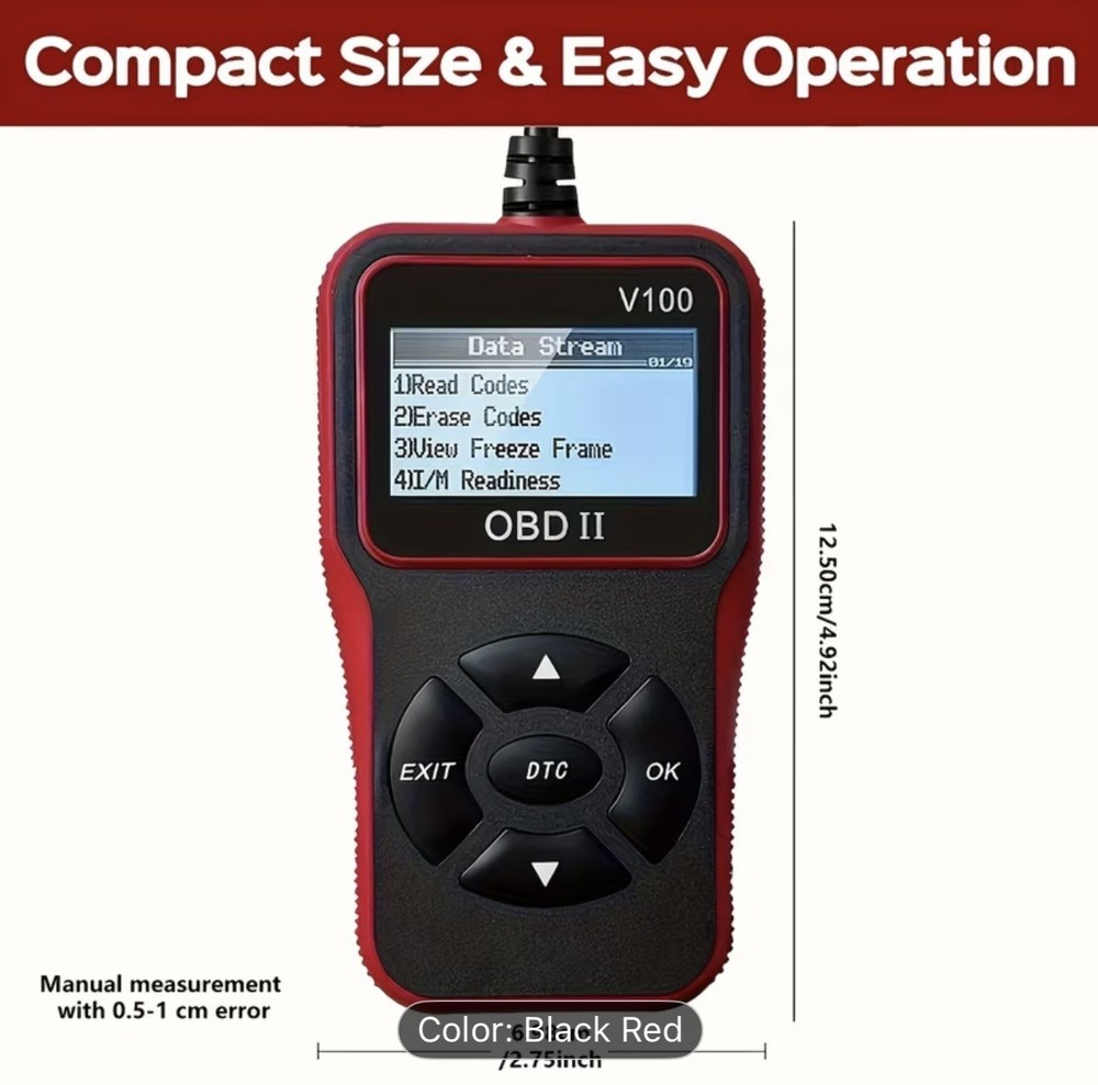 V100 OBD2 Scanner Code Reader Check Engine Light Diagnostic Tool Cars & Trucks