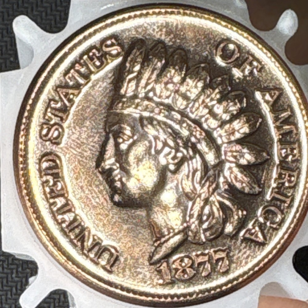 1877 Indian Head copper round