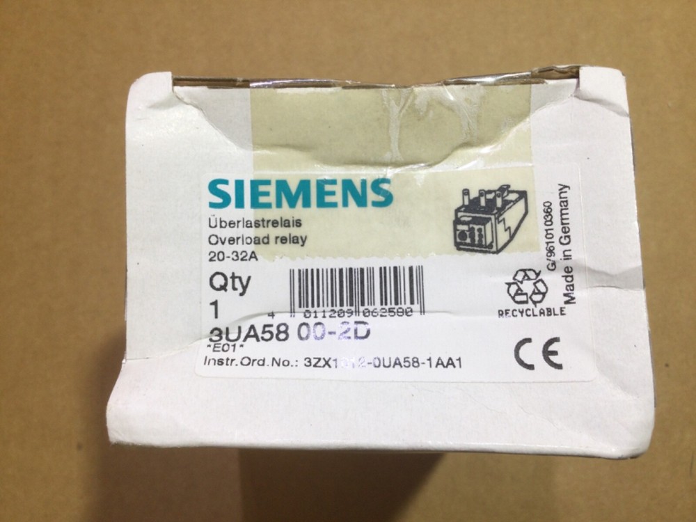Siemens 3UA58 00-2D Solid State Overload Relay