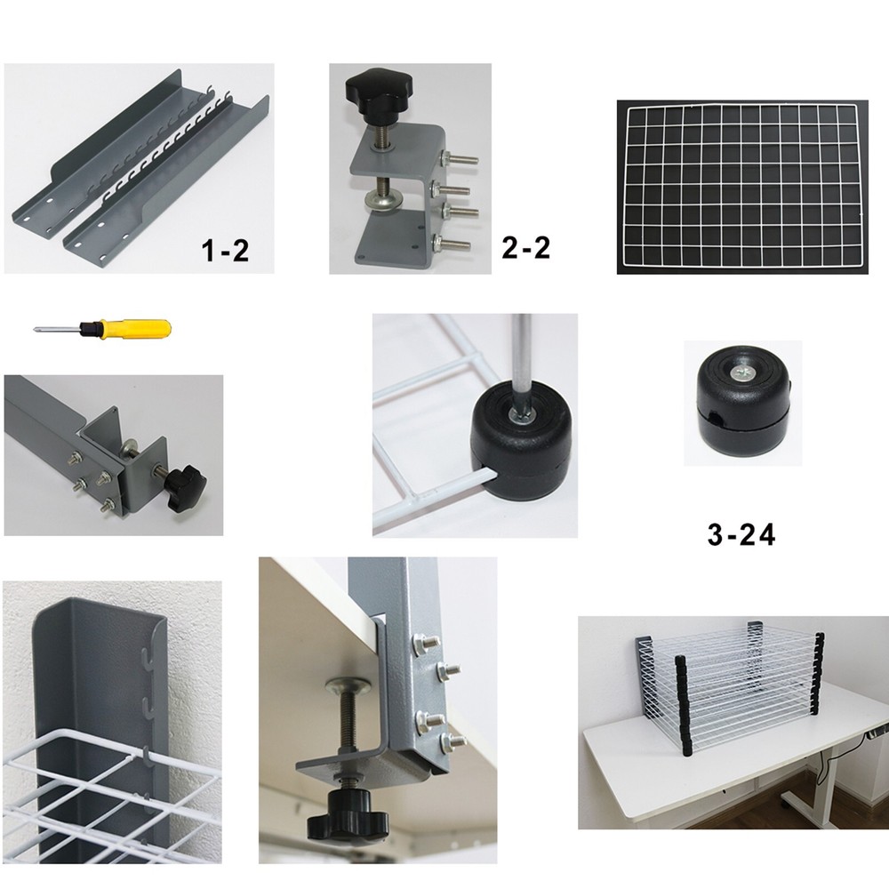 12 Layers Table Fixed and Spread Type Tiled Drying Rack Adjustable Drying Frame