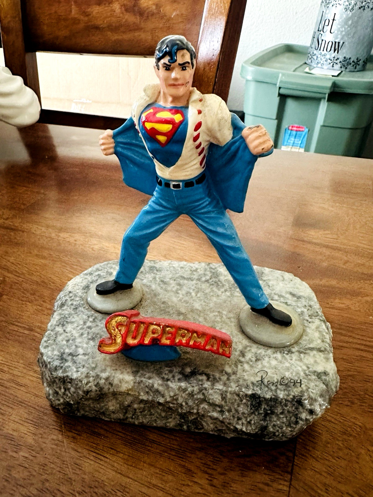 SUPERMAN QUICK CHANGE STATUE SCULPTURE Signed RON LEE!!