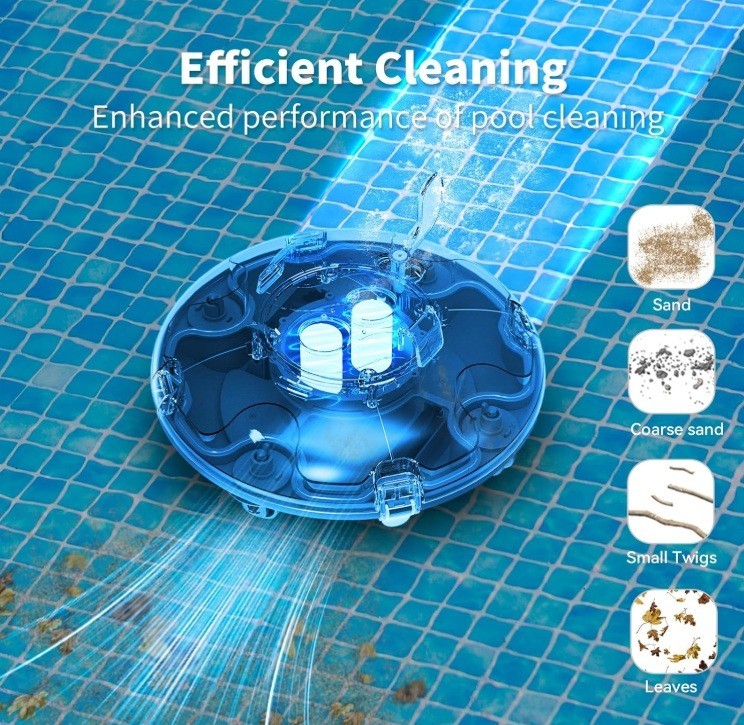 Lvke L1 Cordless Robotic Pool Cleaner - 70 Min Runtime, Auto-Park, 38Ft Coverage