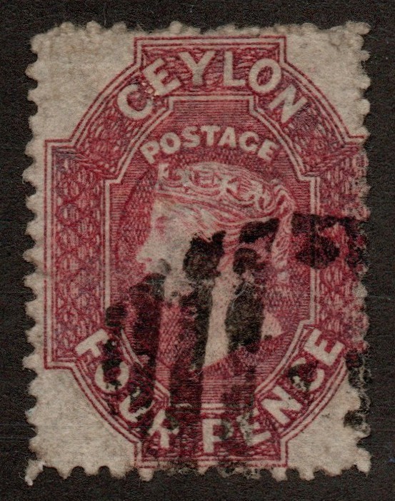 Ceylon Scott 50a 4-pence Victoria issue used