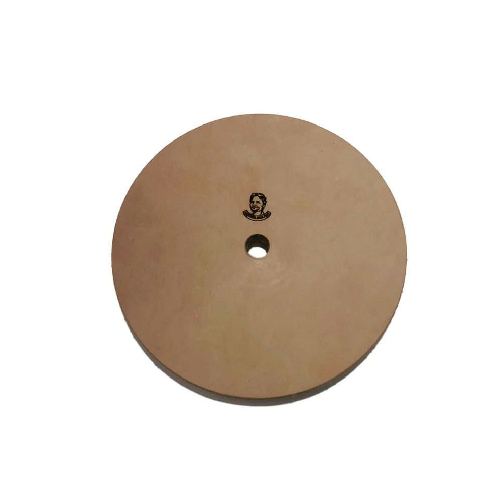 6" (3/4" Width) Leather Honing Wheel - Fits 1/2" Arbor - Buffing Compound Incl