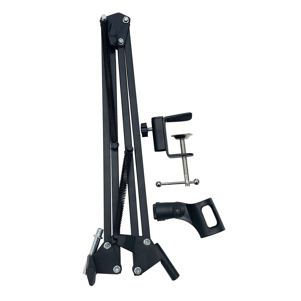 Microphone Stand Suspension Arm Mounting Bracket Black for Studio Broadcast