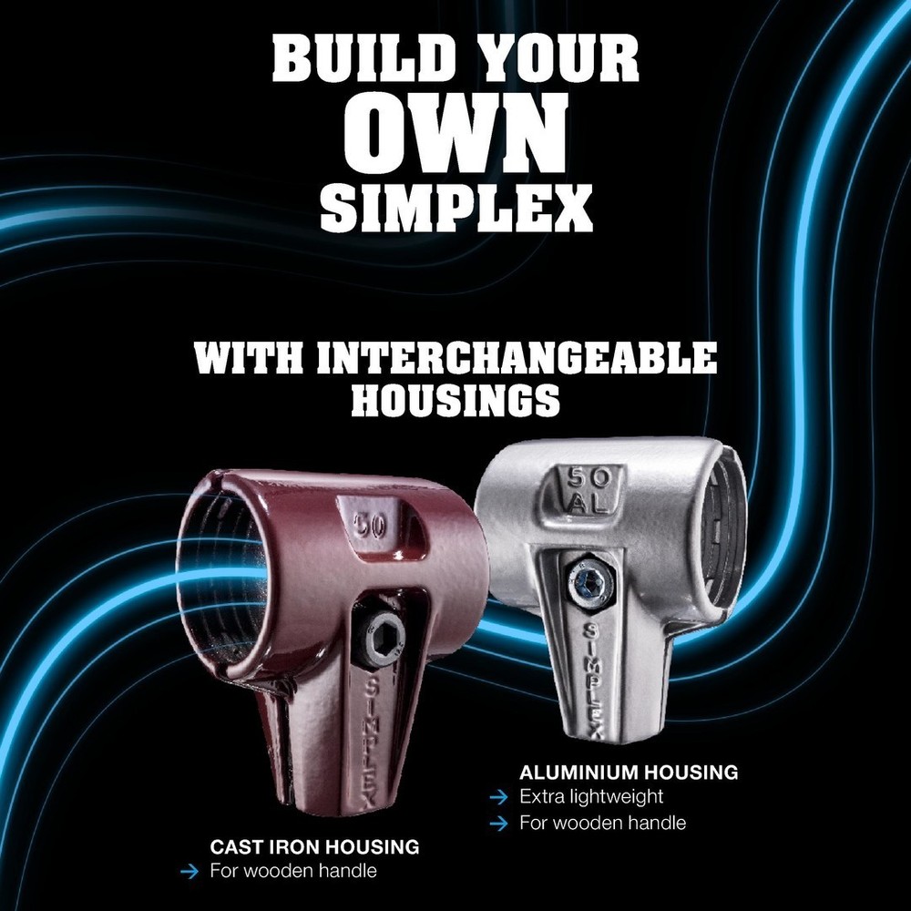 Halder 3026.050, Simplex Mallet with Black Rubber & Red Plastic Inserts