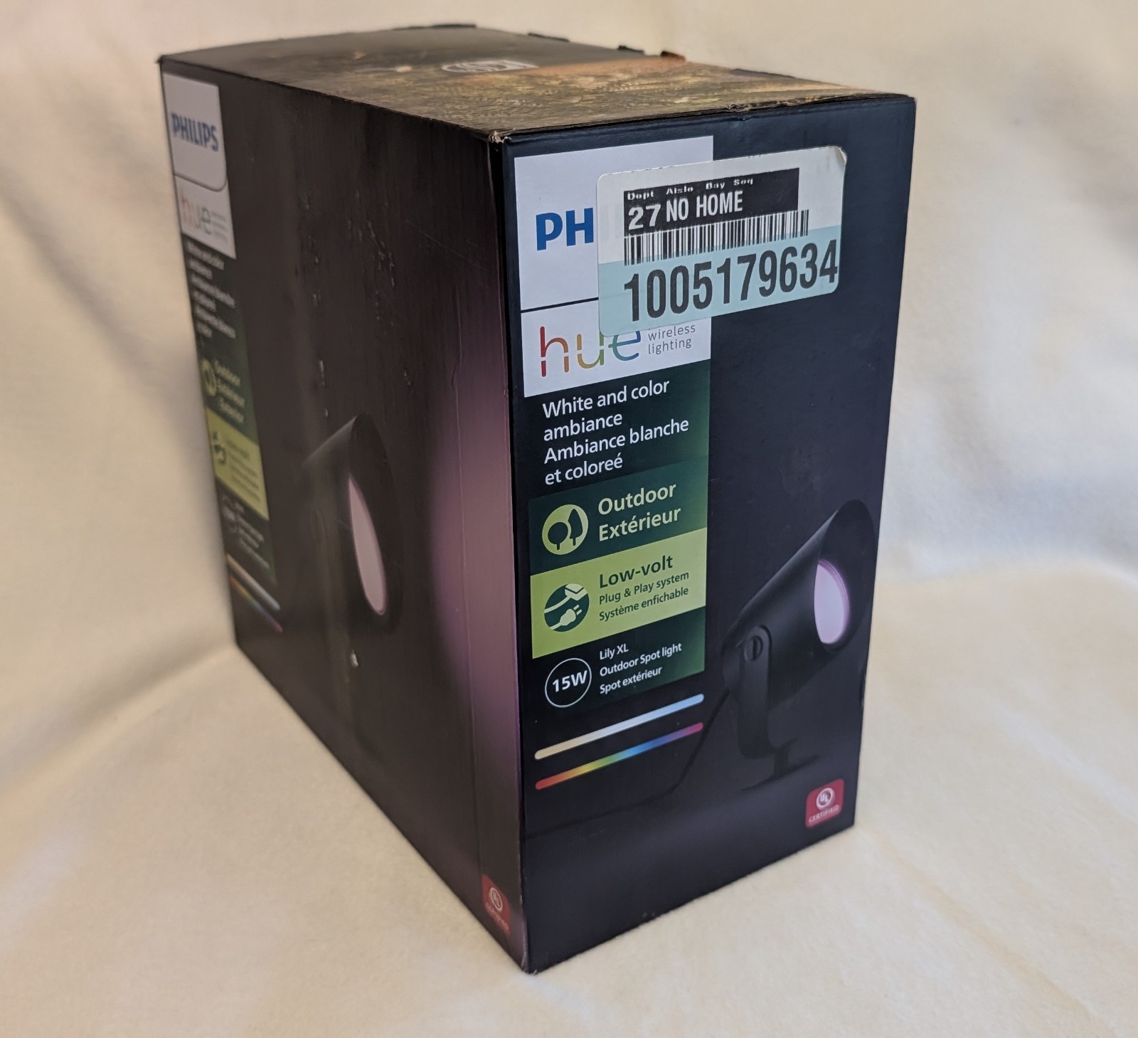 Philips Hue Lily XL Outdoor Smart Spot Light Color Changing LED Light 1746230V7