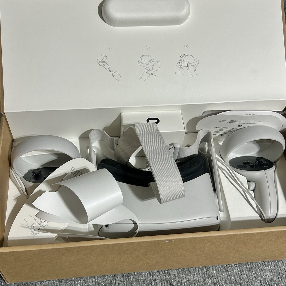 Oculus Quest 2 128GB VR Virtual Reality Gaming Headset & Controllers WORKS *READ