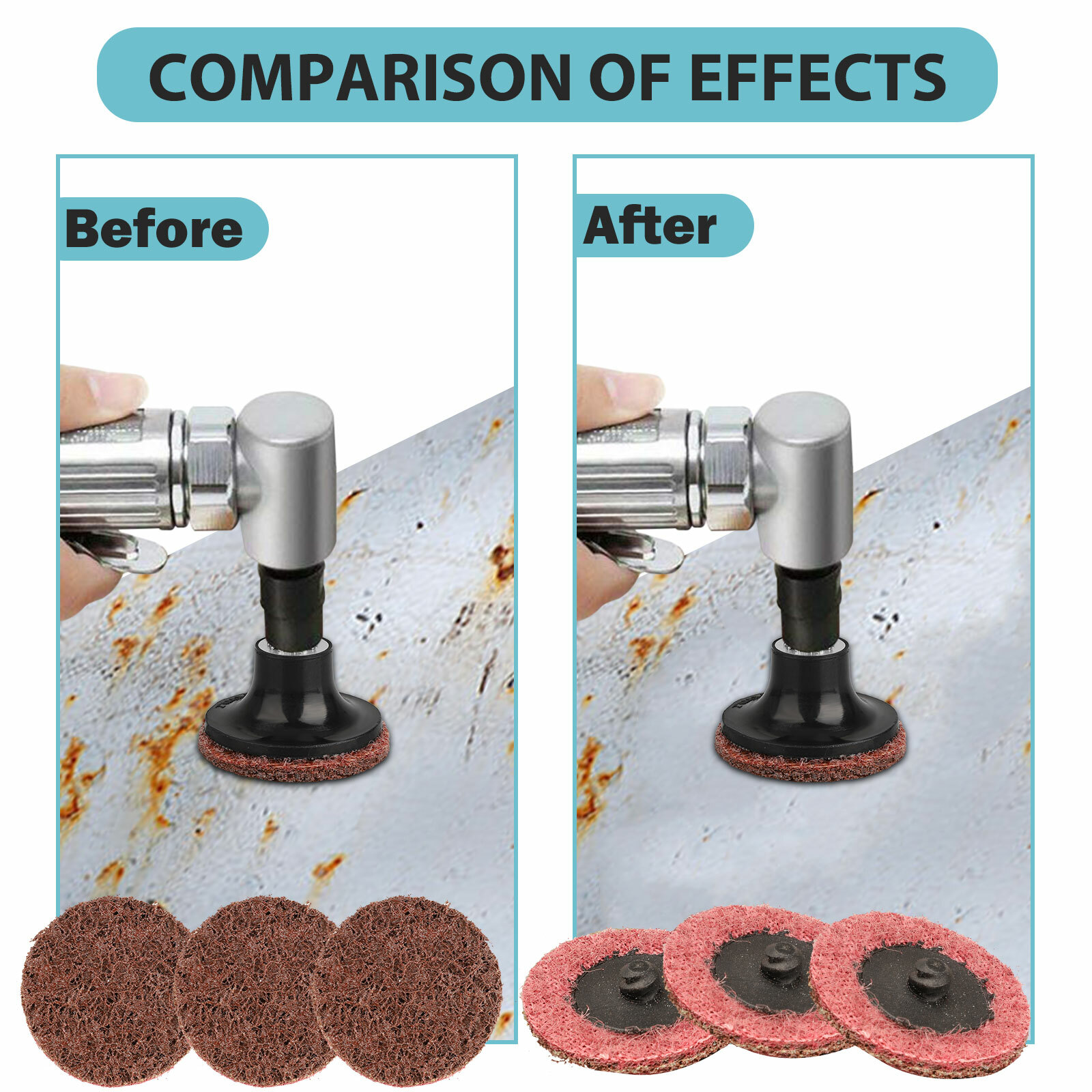 50x 2 inch Medium Surface Conditioning Discs Roll Lock Die Grinder Sanding Pads