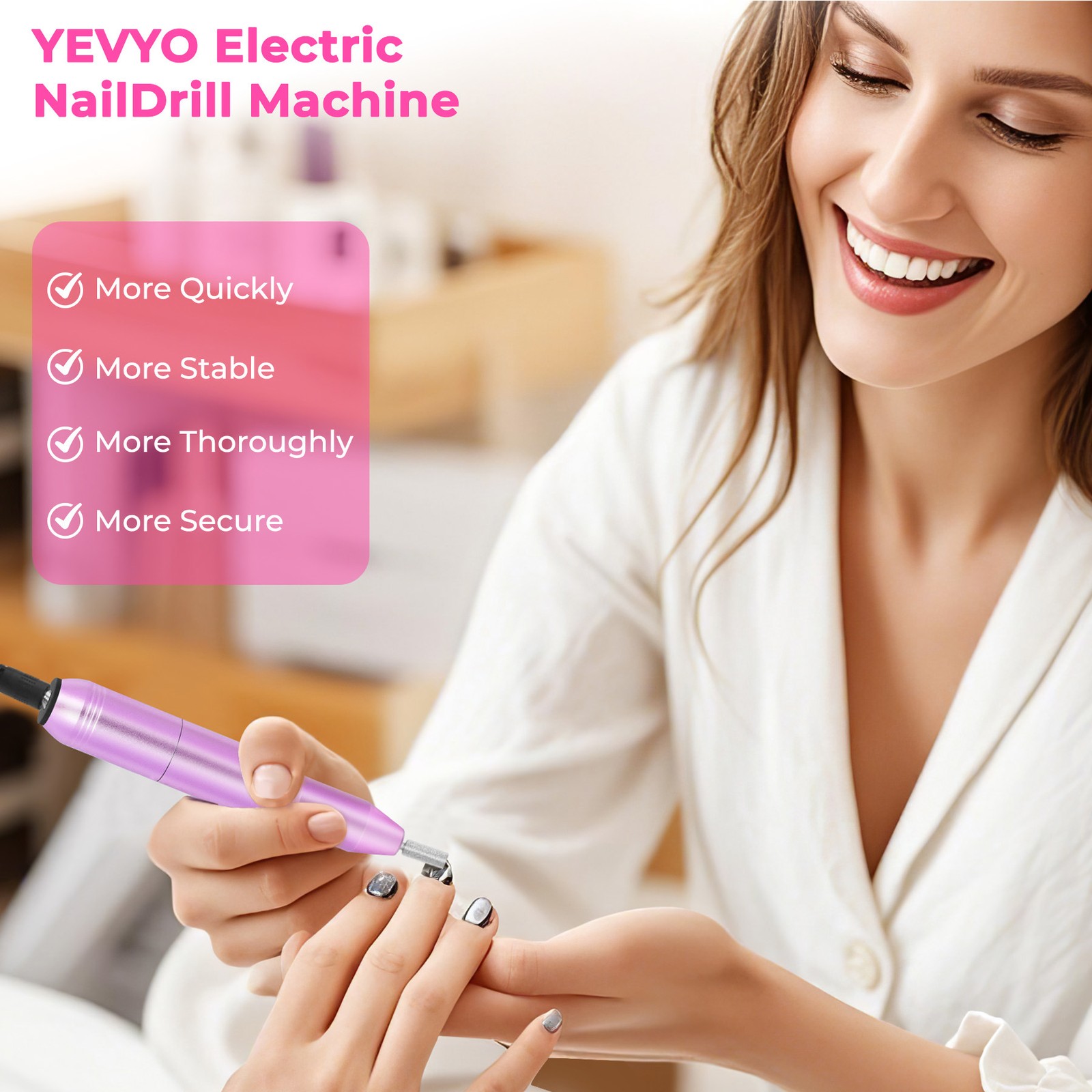 Professional Electric Nail Drill Kit for Acrylic & Gel Nails