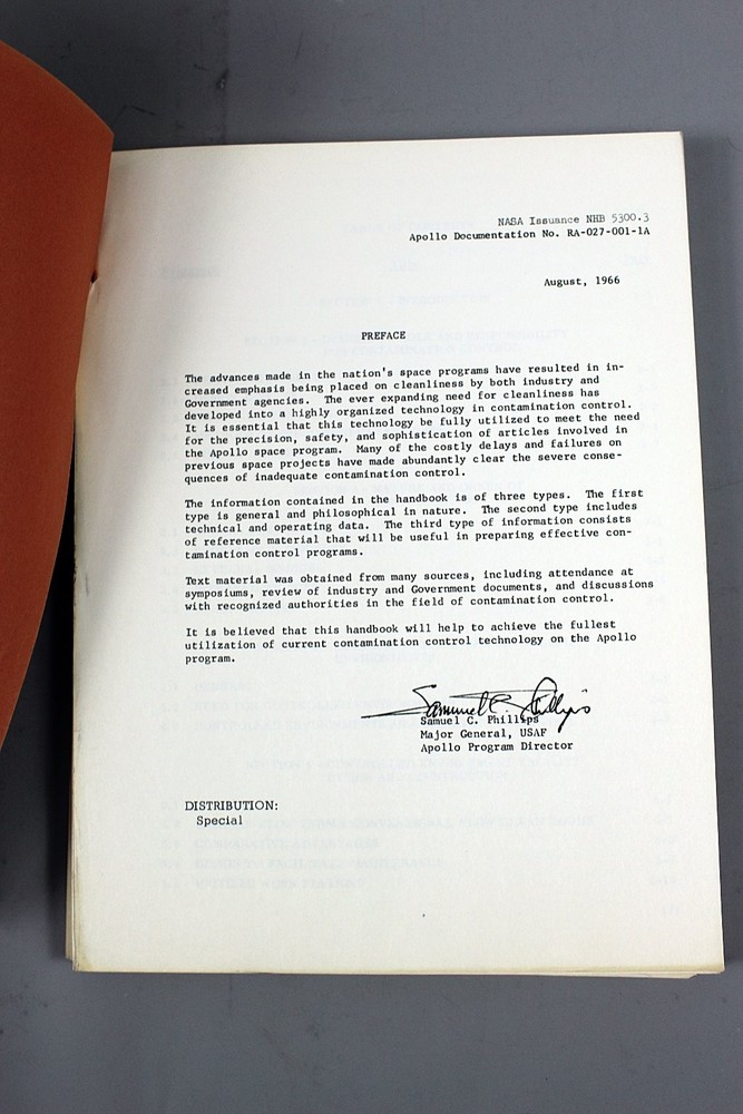 NASA Apollo Program Handbook for Contamination Control 1966 Technical Manual