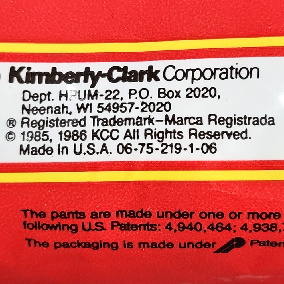 Vtg 1985 Huggies Pull Ups Disposable Training Pants 15ct Girls Med 29-38lbs USA