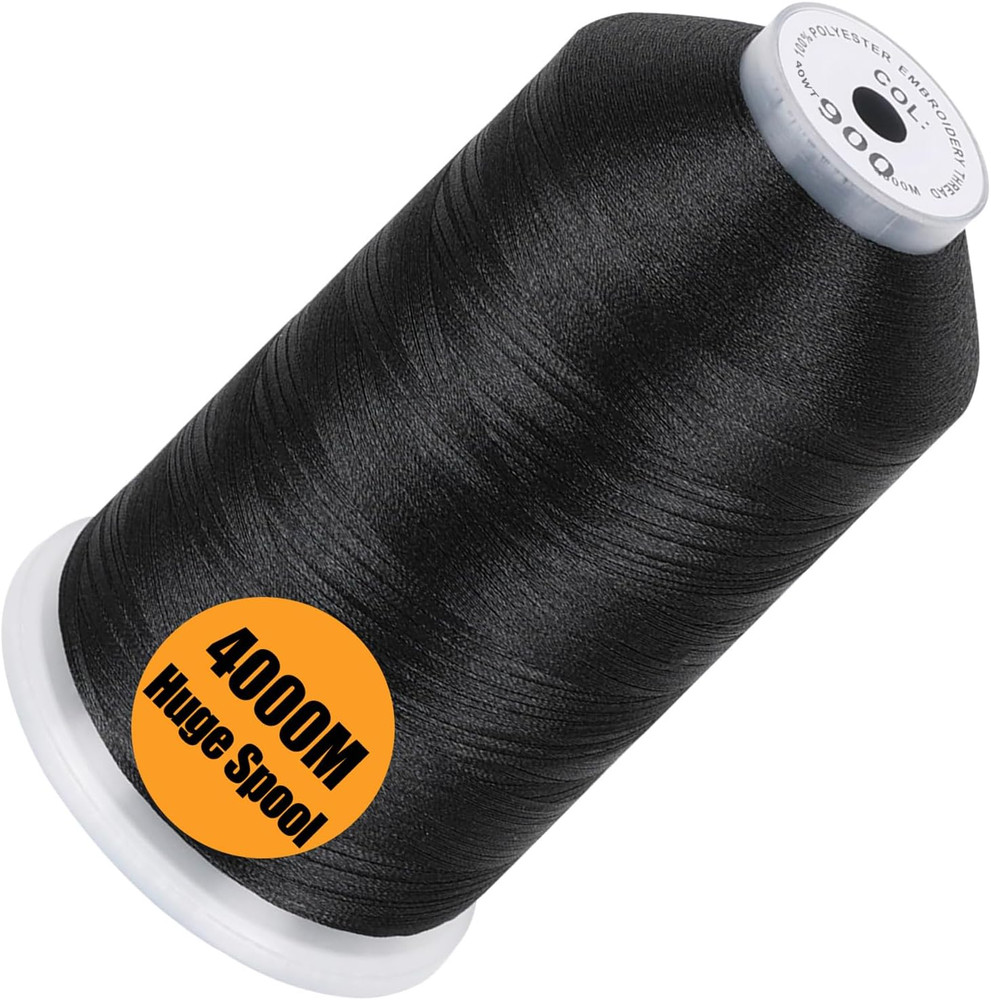 - Single Huge Spool 4000M Each Polyester Embroidery Machine Thread 40WT for Comm